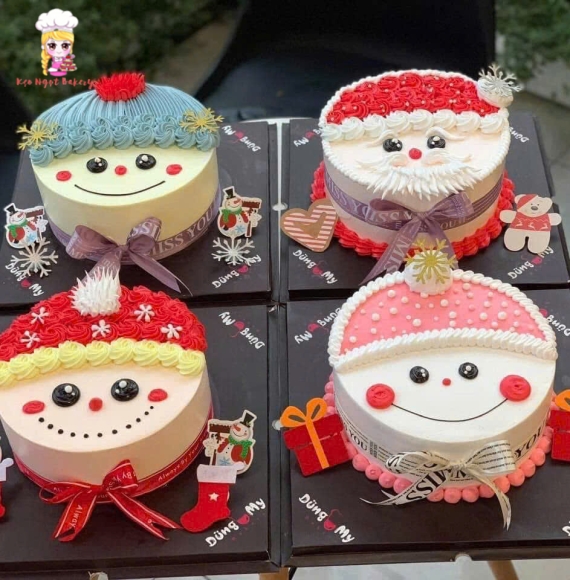 Mẫu bánh kem giáng sinh dễ thương