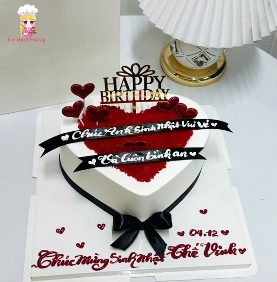 Bánh kem trái tim dành tặng nam