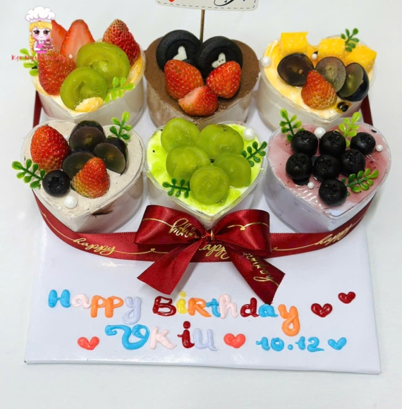 Mẫu bánh kem rau câu hot 2025 mix bánh kem