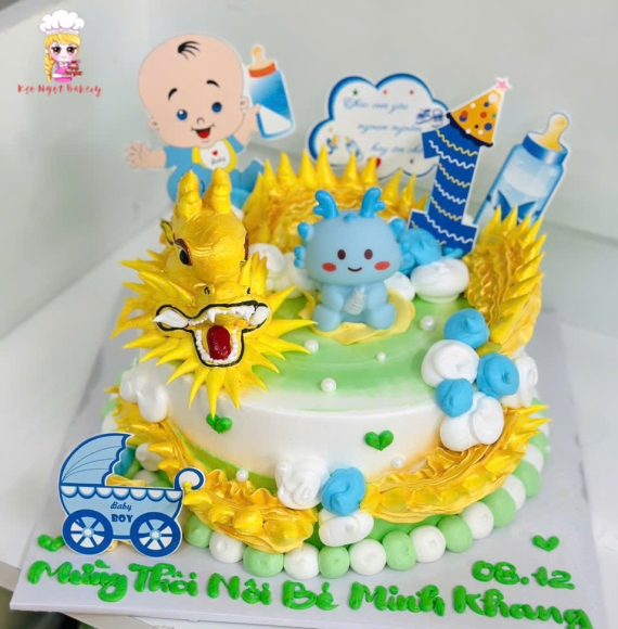 Bánh kem tuổi rồng dành cho bé trai