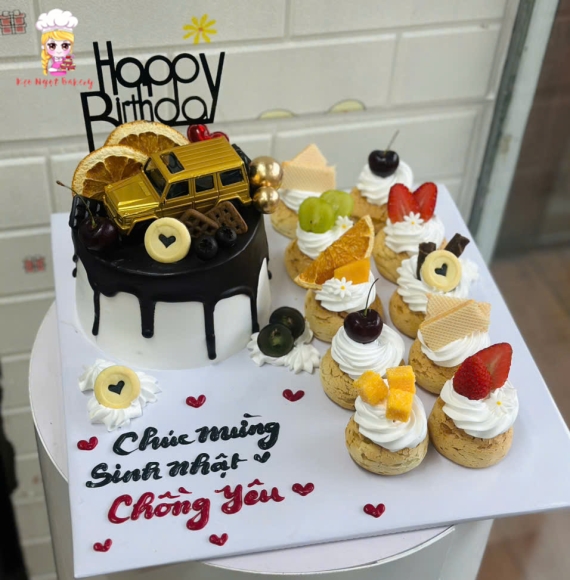 Bánh kem sinh nhật kèm su dai