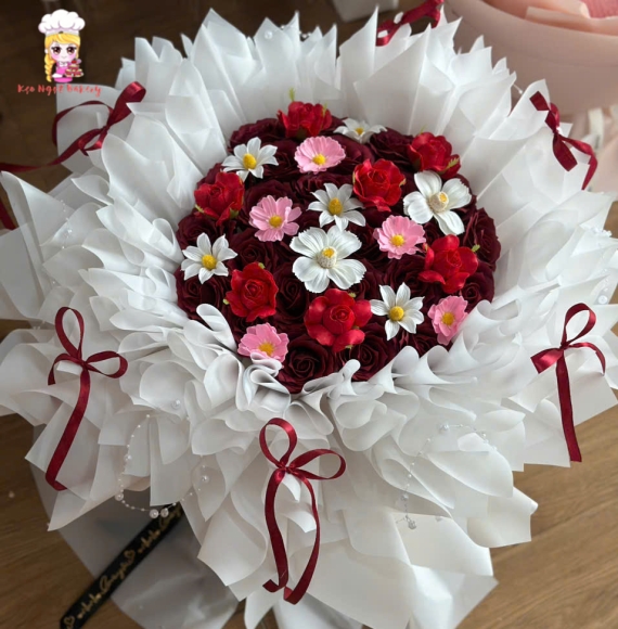 Mẫu hoa sáp mix các màu đẹp TPHCM