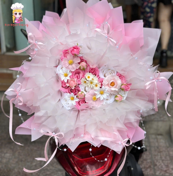 Mẫu hoa sáp thơm mẫu mix theo yêu cầu khách hàng