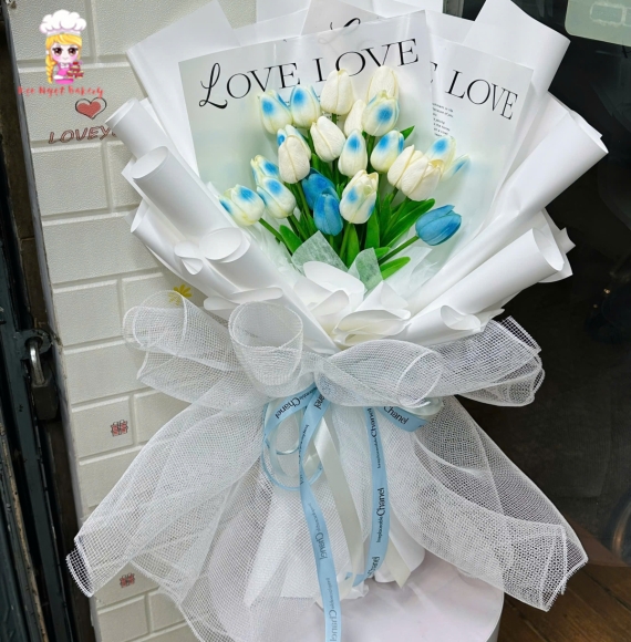 Mẫu bó hoa sáp tulip mẫu đẹp 2026