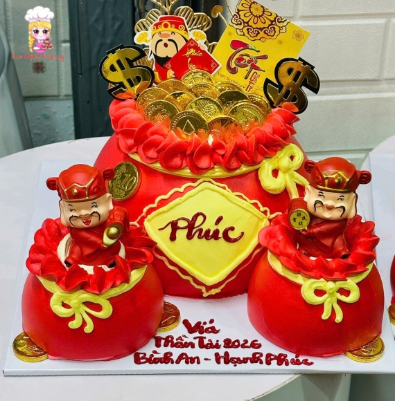 Bánh Kem Khai Trương Tone Đỏ