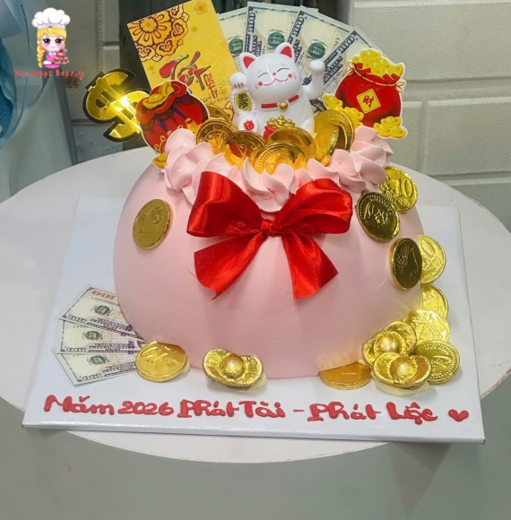 Bánh Kem Khai Trương Tone Hồng HCM