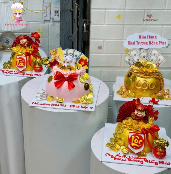 Mẫu Bánh Khai Trương Doanh Nghiệp 2026