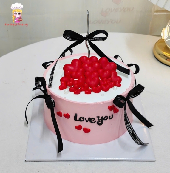 Mẫu bánh kem style hàn quốc siêu hot 2026 tone hồng