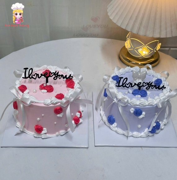 Mẫu bánh đơn giản hoa nhí theo xu hướng hàn quốc