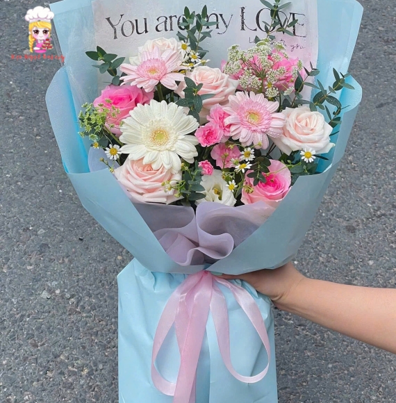 Bó hoa theo phong cách hàn quốc hot 2026 tại tân phú