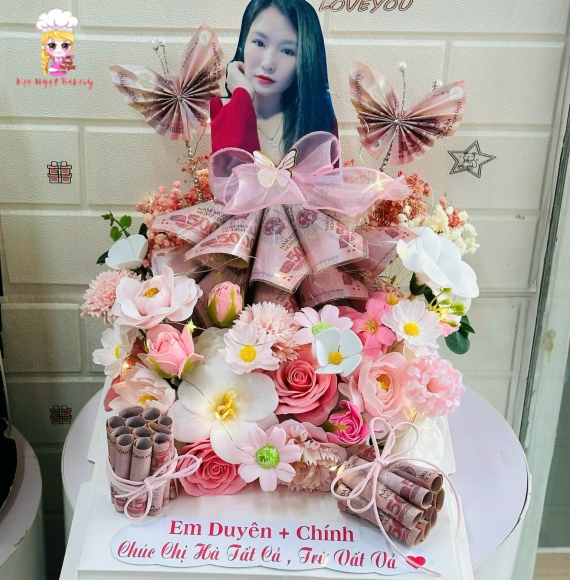 Hoa Tiền tạo hình váy công chúa hot 2026