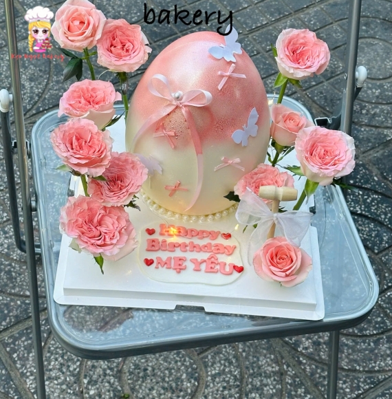 Bánh Trứng Tone Hồng Dễ Thương