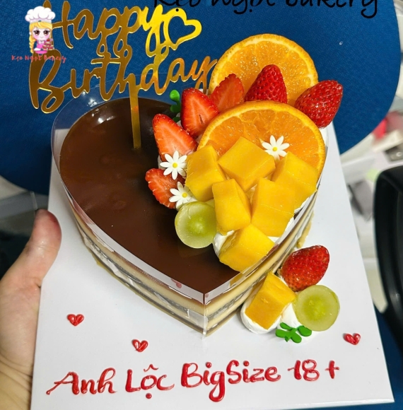 Bánh em rau câu trái tim siêu hot 