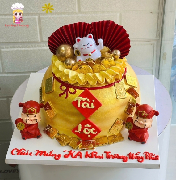 Bánh kem khai trương tài lộc siêu hot 