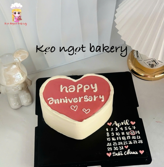 Bánh trái tim tone hồng tại Kẹo Ngọt 