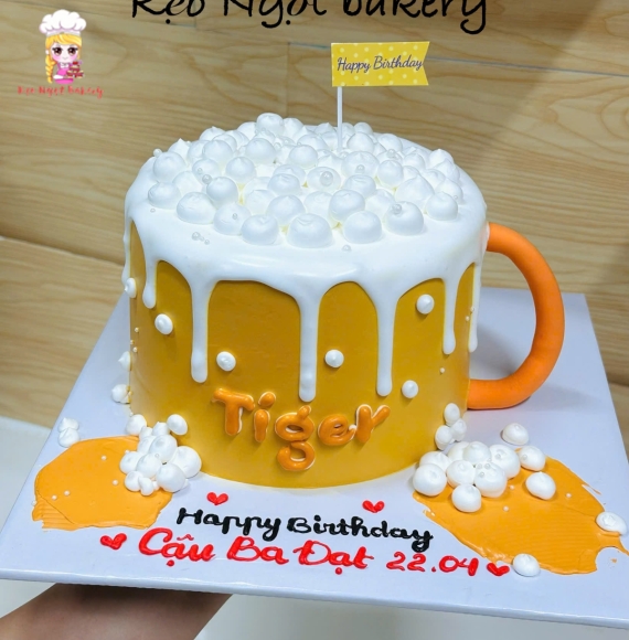 Bánh Kem Nhây Vui Nhộn ly bia