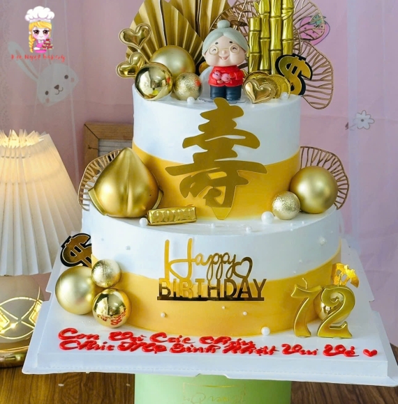 Mẫu bánh kem tặng sinh nhật bà 