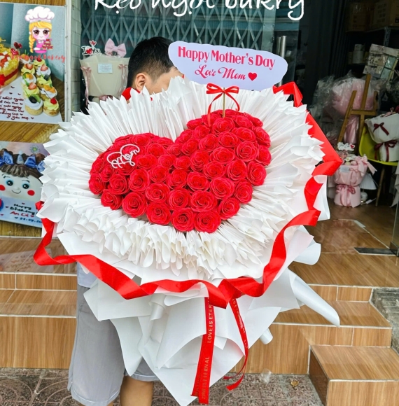 Hoa sáp tone đỏ khổng lồ tặng em yêu hot 2026