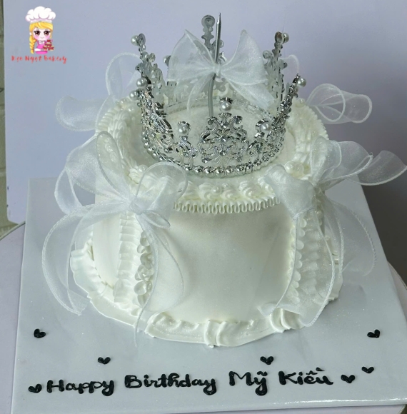 Bánh kem thổi kim tuyến bling bling tặng bạn thân 