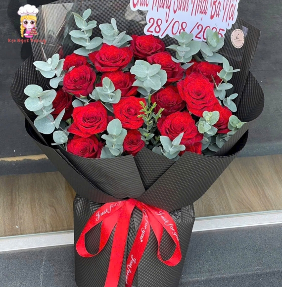 Bó hoa tone đỏ ở tân phú hot 