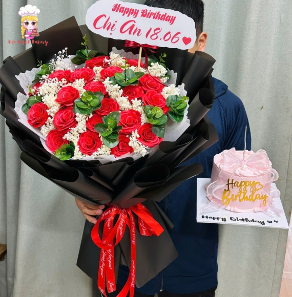 Bó hoa sáp tone đỏ tặng người yêu hot 