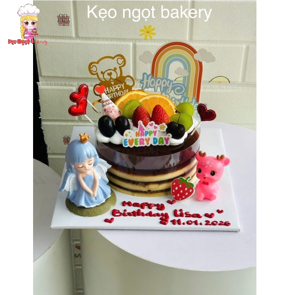 Bánh kem rau câu tặng sinh nhật bé gái 