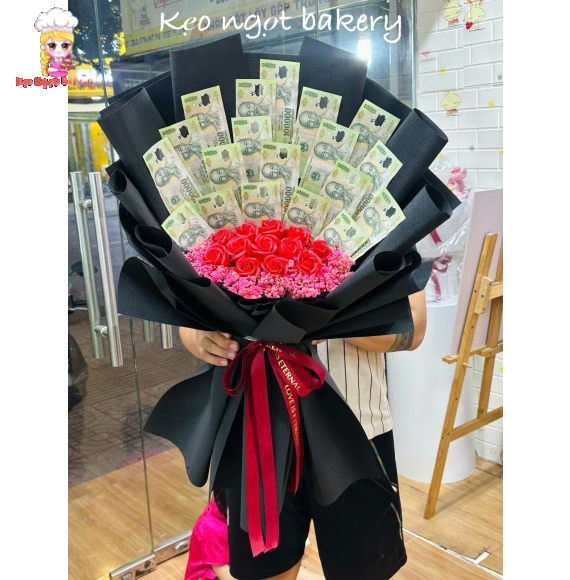 Mẫu hoa tiền 100k tặng vợ yêu 