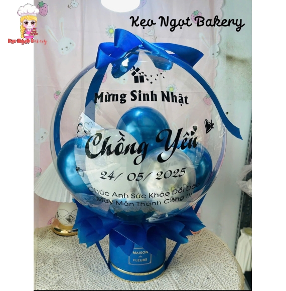 Bóng bay tone xanh dương tặng chồng yêu 