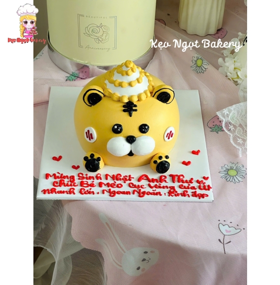 Bánh kem tạo hình động vật tặng các bé gái 