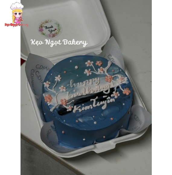 bánh bento tone xanh dương tặng sinh nhật 