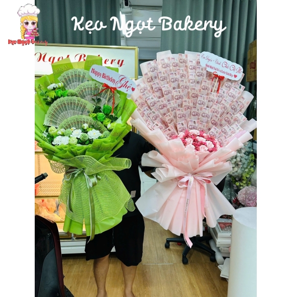 2 bó hoa tiền tặng vợ yêu siêu hot 