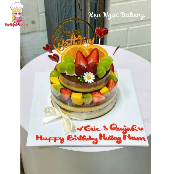 Bánh kem rau câu 2 tầng tặng sinh nhật 