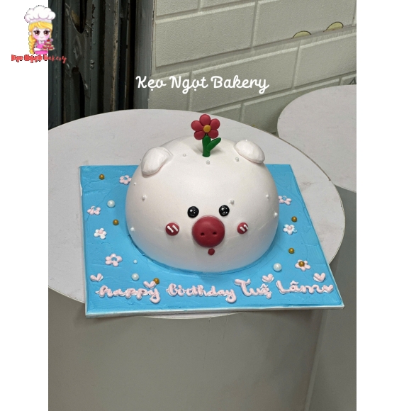 Bánh kem tạo hình động vật dễ thương tặng bé gái 
