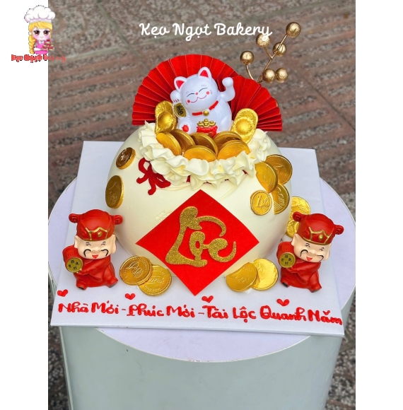 Bánh kem khai trương chữ lộc siêu hot 