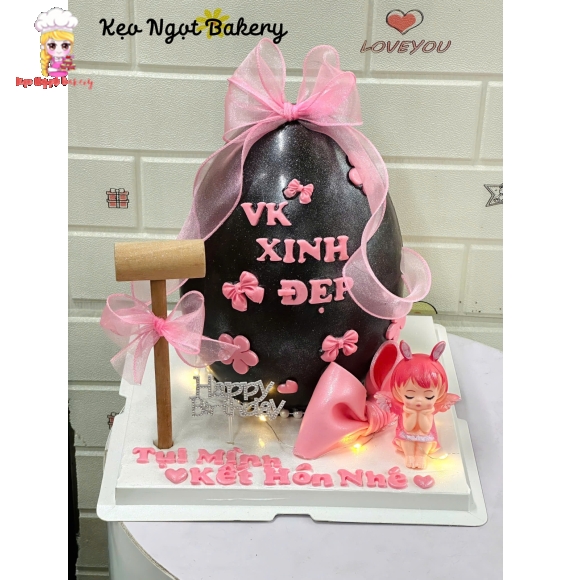 Mẫu bánh đập trứng siêu hot tặng vợ 