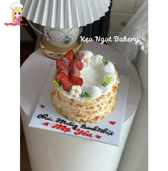 Bánh kem bắp trang trí thêm trái cây siêu hot năm nay 