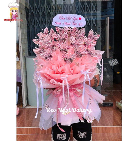 Mẫu hoa tiền 50k gấp con bướm siêu hot 
