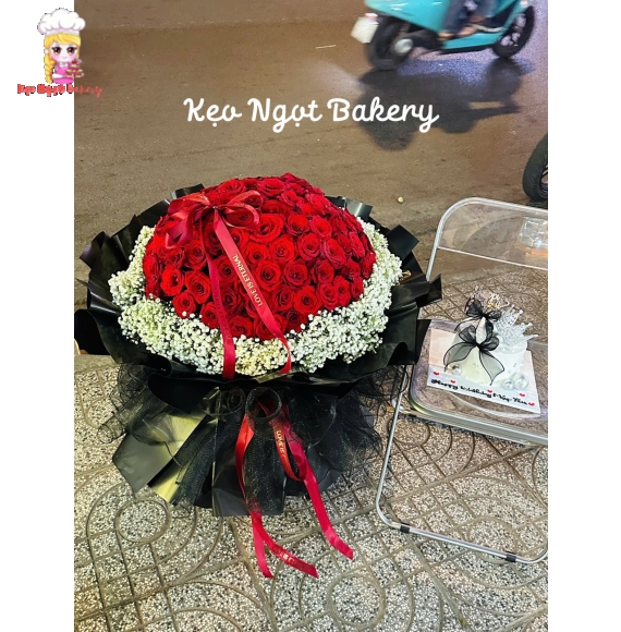 Combo hoa Bánh kem vương miệng và hoa khổng lồ 