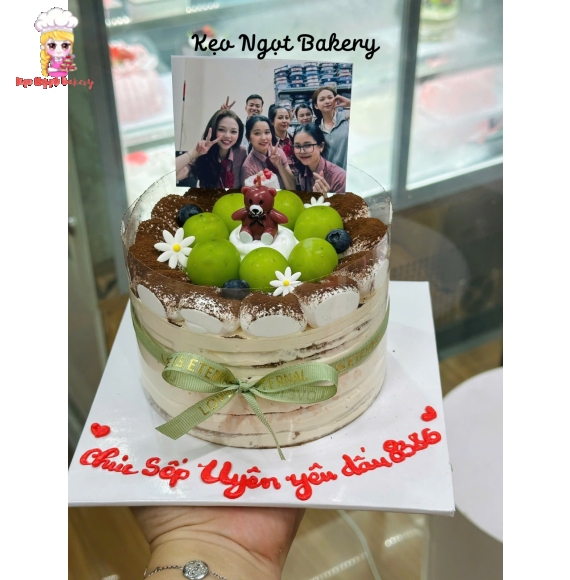 Bánh kem trái cây tặng sếp siêu đáng yêu 