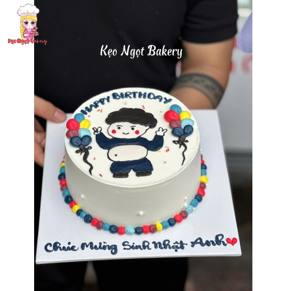 Bánh kem sinh nhật tặng bạn nam siêu dễ thương 