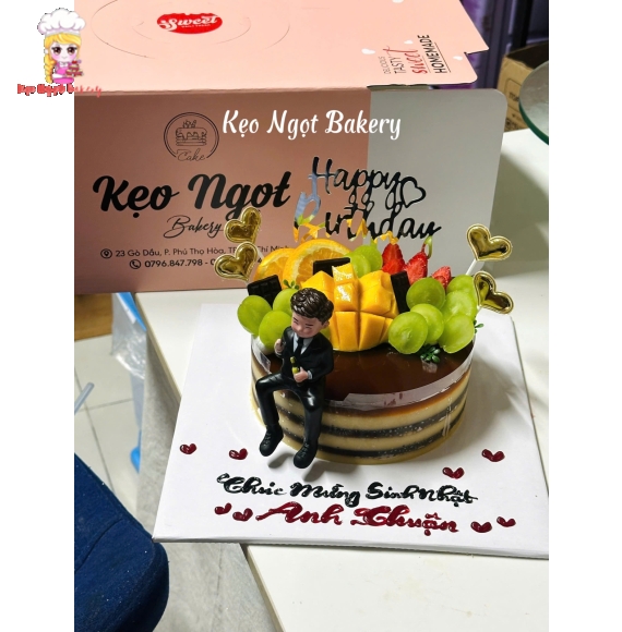 Bánh kem rau câu kèm trái cây tặng sinh nhật 