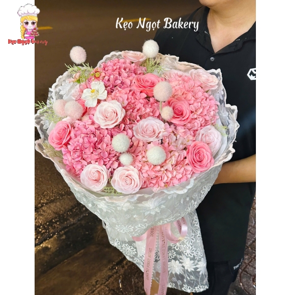 Bó hoa sáp tone hồng siêu hot tặng bạn gái 