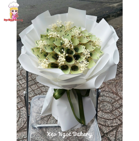 Hoa tiền 100k mix với hoa sáp siêu hot 