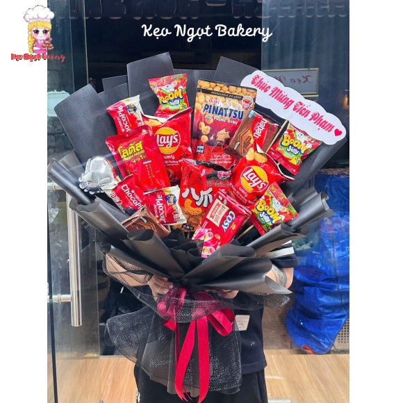 Giỏ hoa bánh kẹo tặng sinh nhật siêu hot 