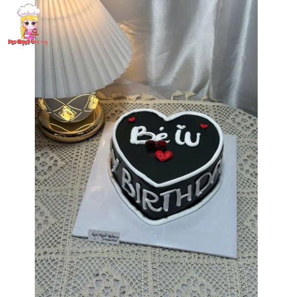 Bánh kem tặng bé yêu tone đen