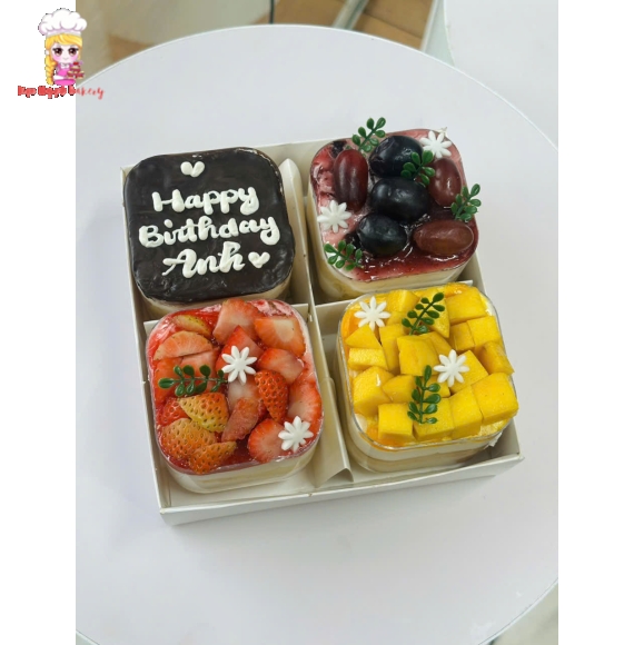 Mẫu bánh sét ly panacota siêu chuộng 4 ly đủ vị