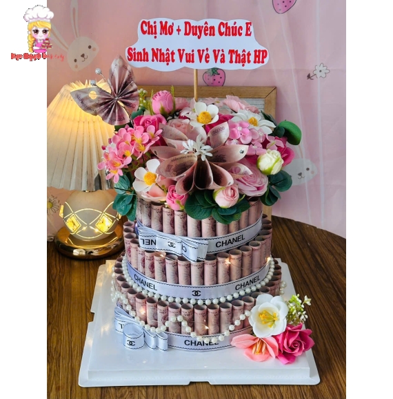 Mẫu hoa tiền tháp tiền tờ 50k