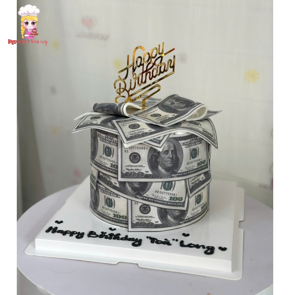 Bánh kem trang trí tiền đô có sẵn tại kẹo ngọt