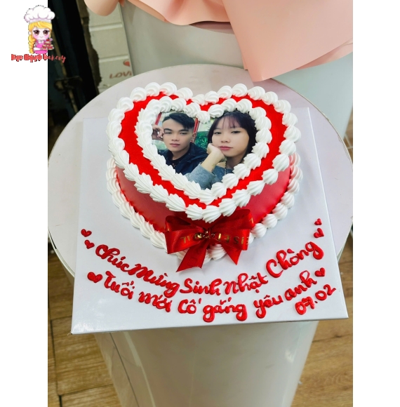 bánh kem làm theo yêu cầu cho cặp đôi 