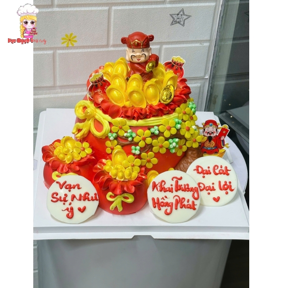 Bánh mừng khắc chữ theo yêu cầu tại Kẹo Ngọt